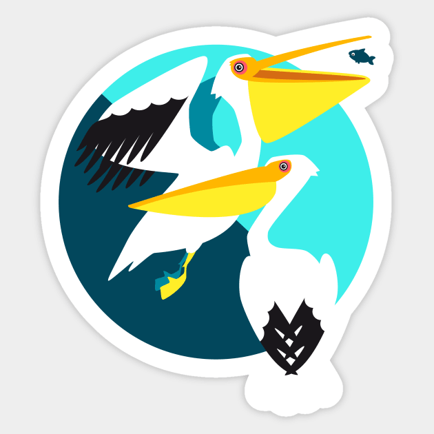 Pelicans Sticker by Piakolle